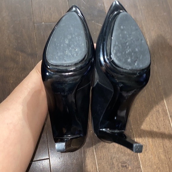 DIANE Von Furstenberg DVF Runway Black Leather Platform Pumps Size 6 - Picture 4 of 6